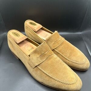 John Lobb Men's Tan Suede Loafers US11/UK10